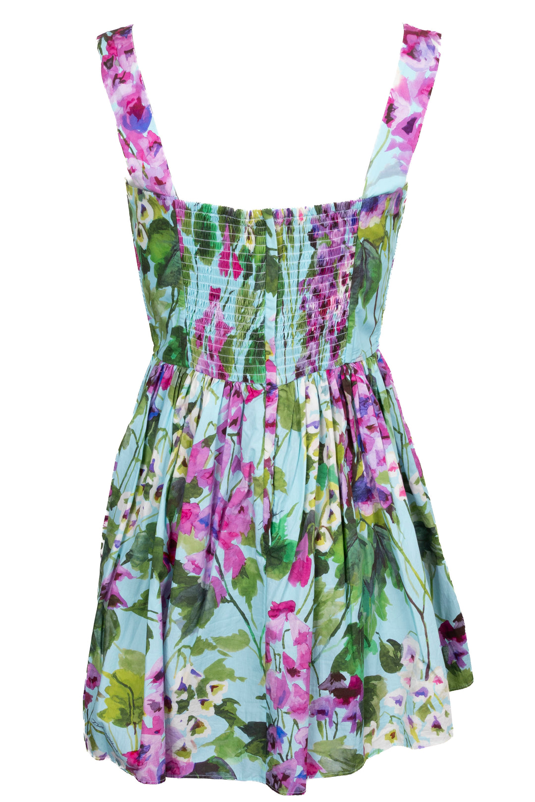 DOLCE&GABBANA Bellflowers Mini Dress Blue