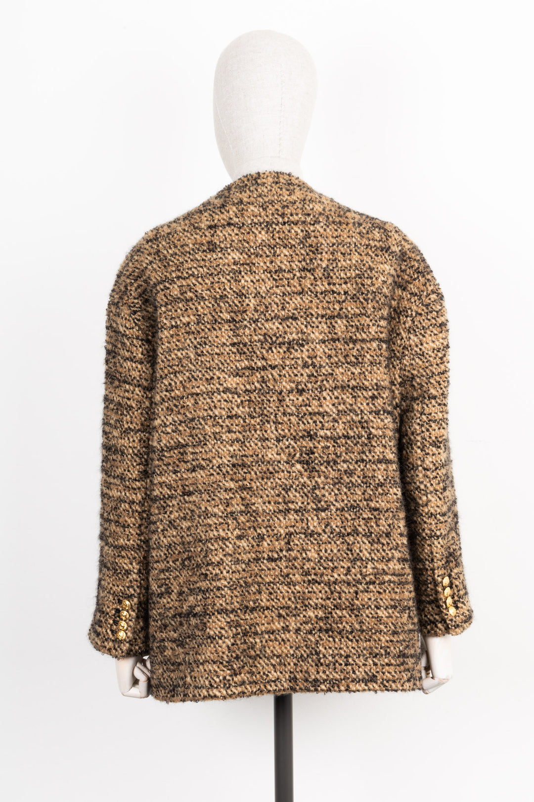 CELINE Tweed Jacket Brown