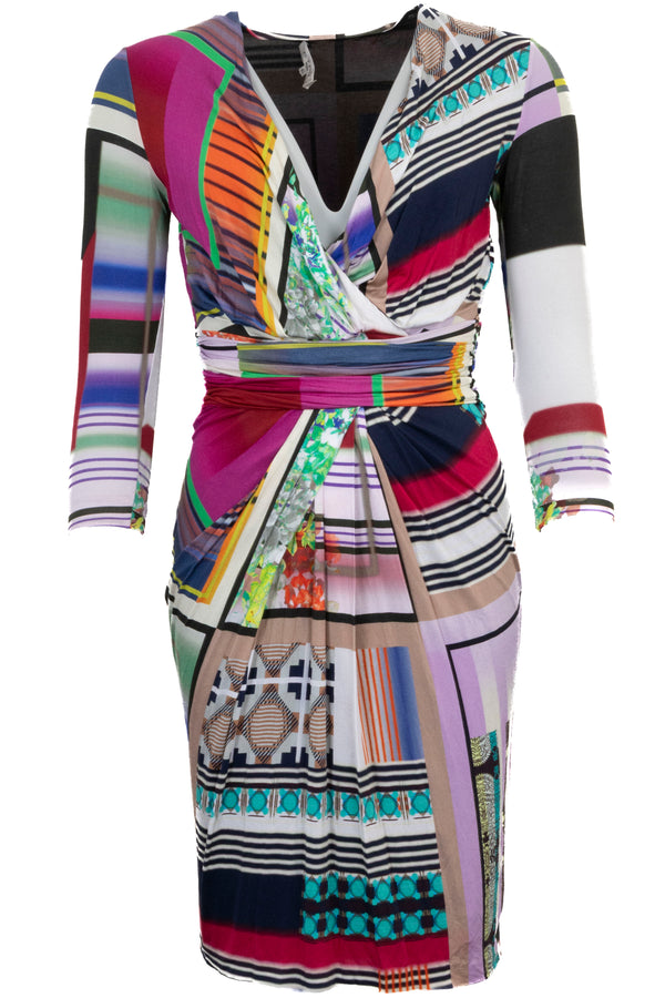 ETRO V Neck Dress Multicolor