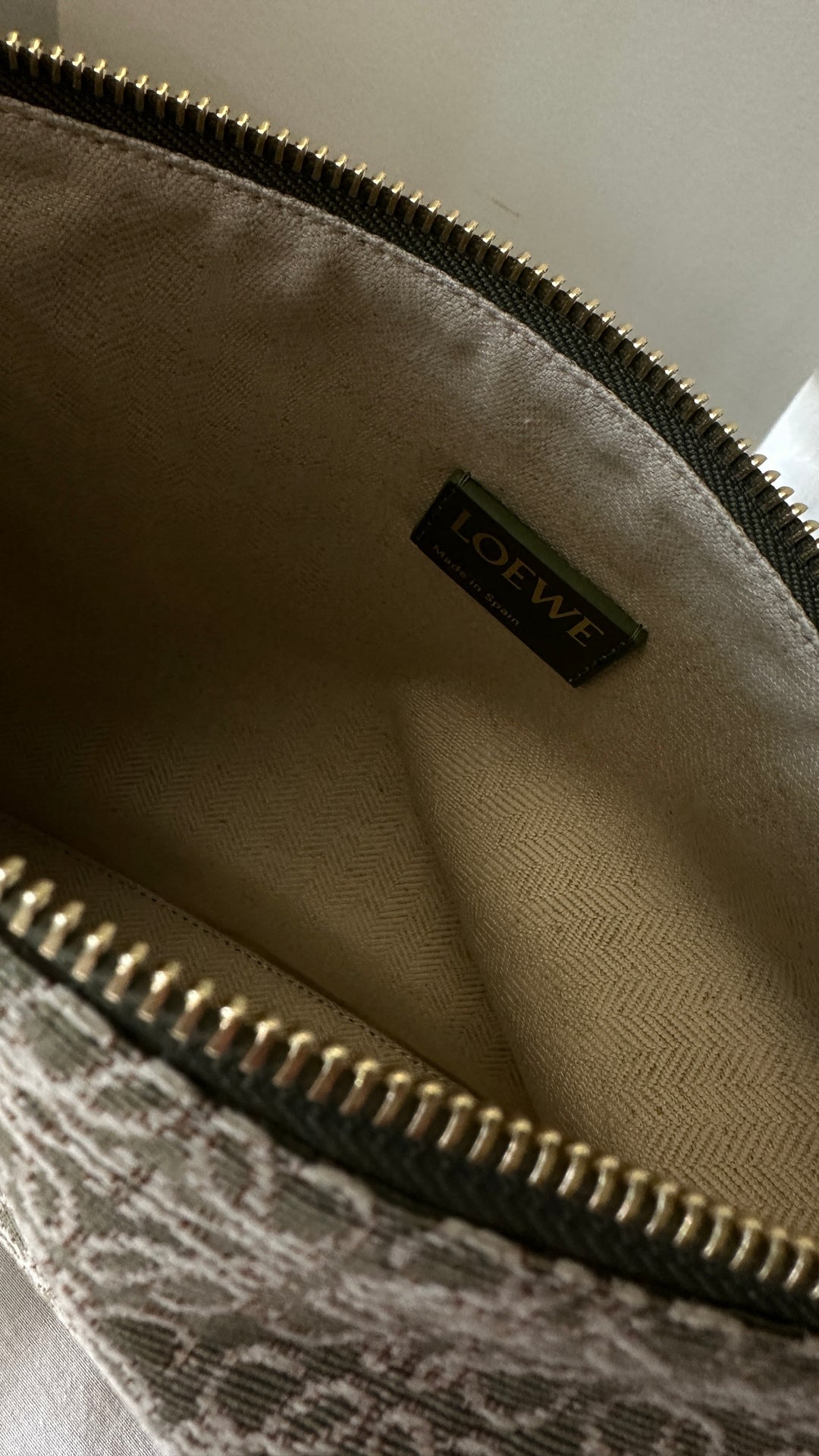 LOEWE Oblong Pouch Olive