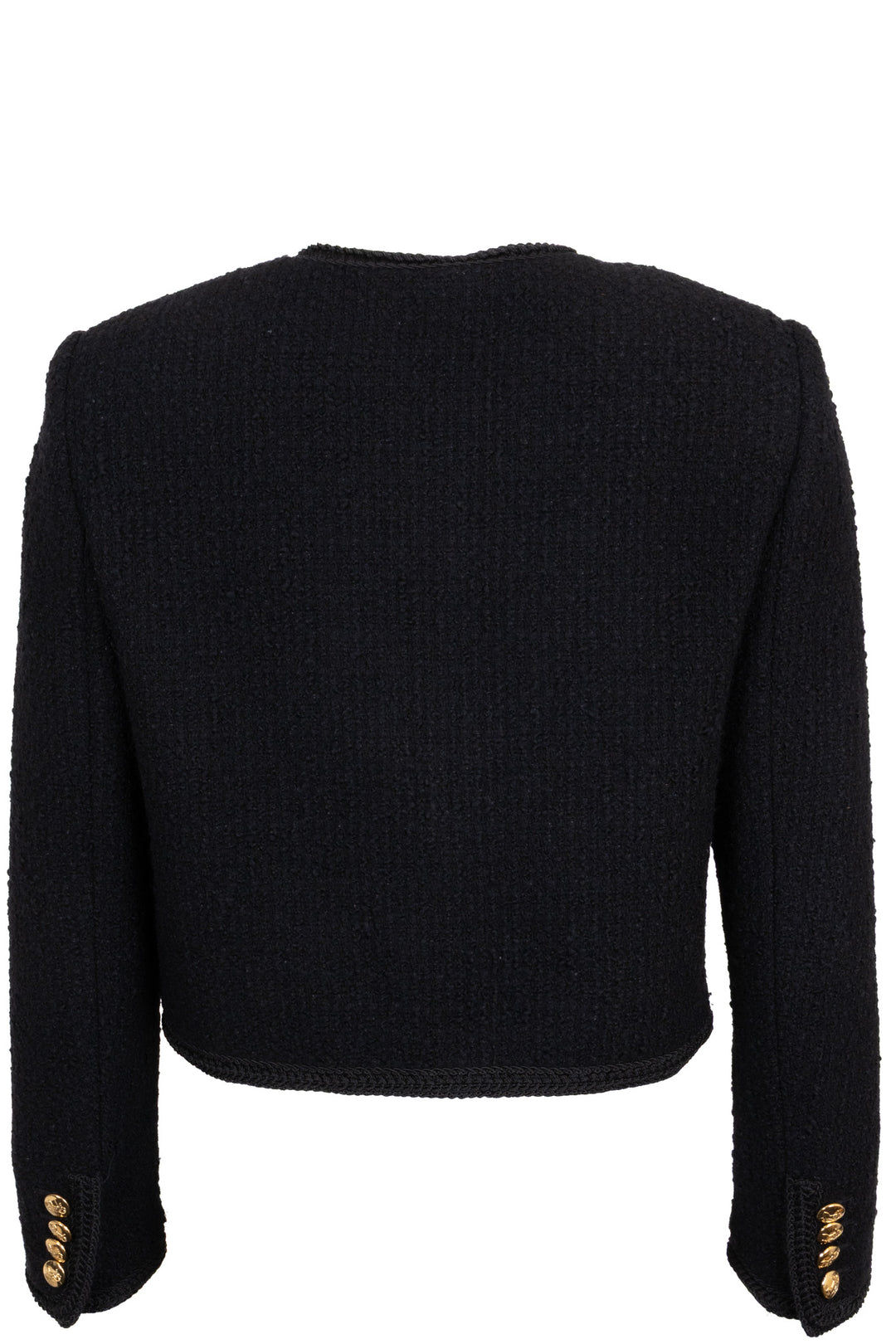 Veste Chasseur CELINE en tweed bouclé de laine noir