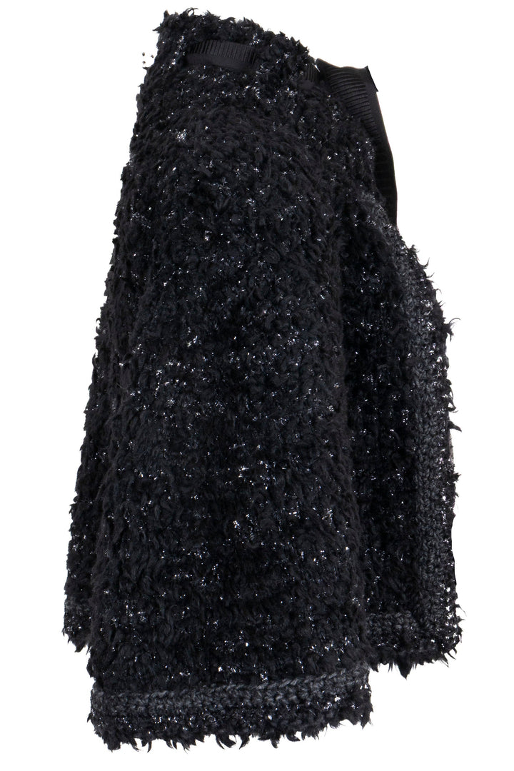 CHANEL 2016 Bow Cape Wool Black