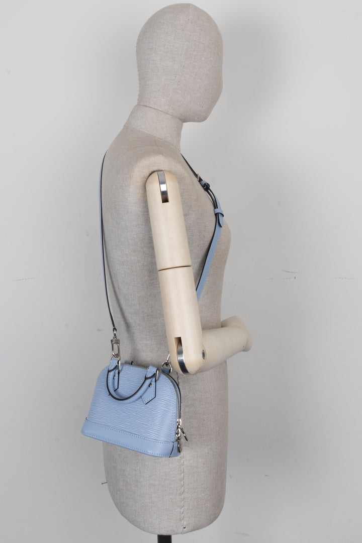 LOUIS VUITTON Alma Nano Epi Light Blue