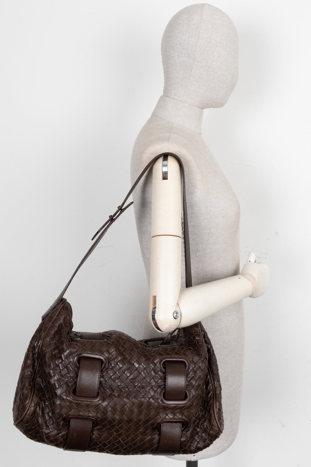 BOTTEGA VENETA Sac Accordéon Intrecciato Marron