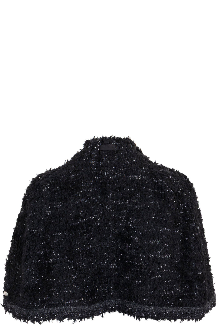 CHANEL 2016 Bow Cape Wool Black