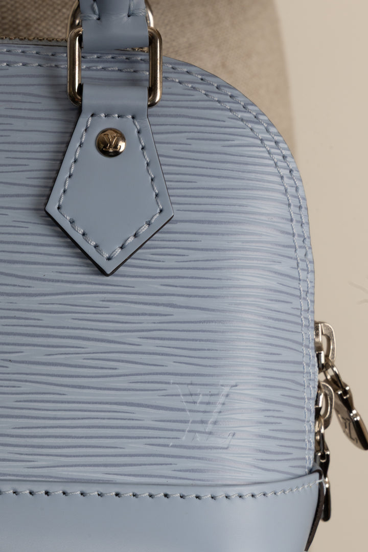LOUIS VUITTON Alma Nano Epi Light Blue