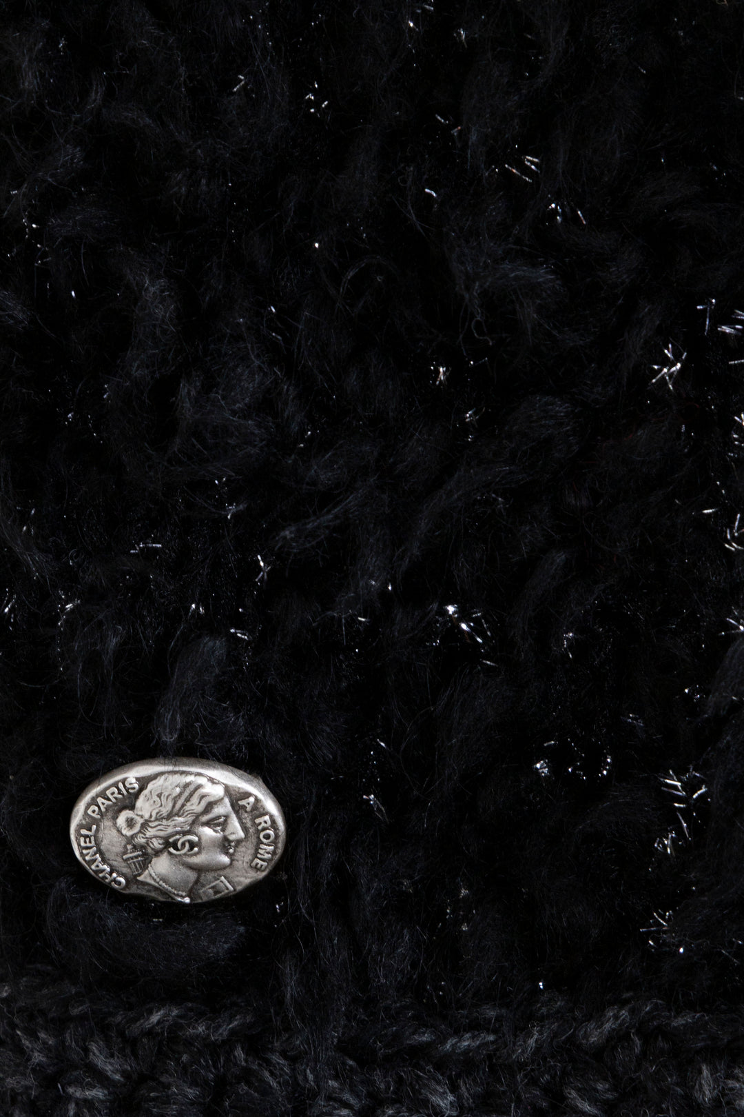 CHANEL 2016 Bow Cape Wool Black