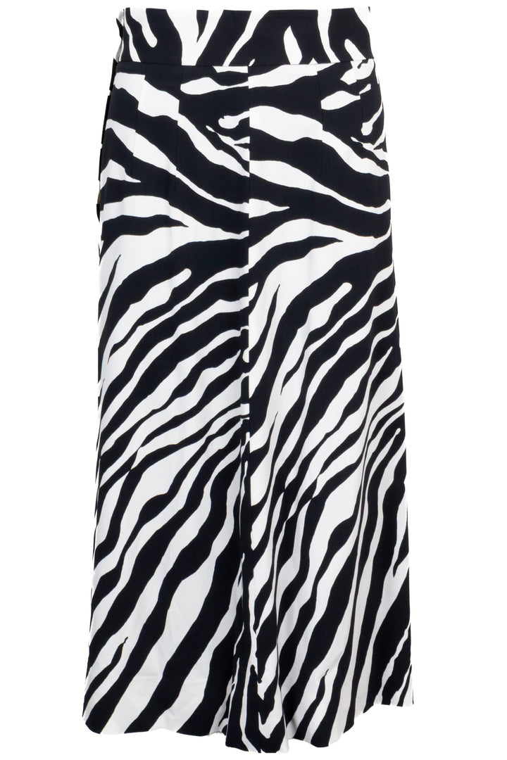 DOLCE & GABBANA Jupe midi imprimé zèbre Noir Blanc