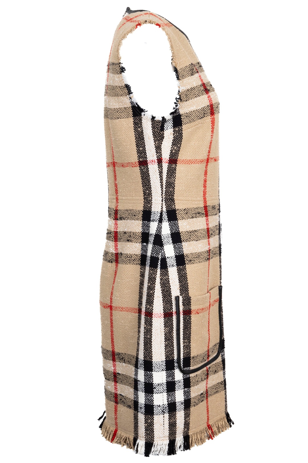 BURBERRY Macy Check Sleeveless Dress Cotton Beige