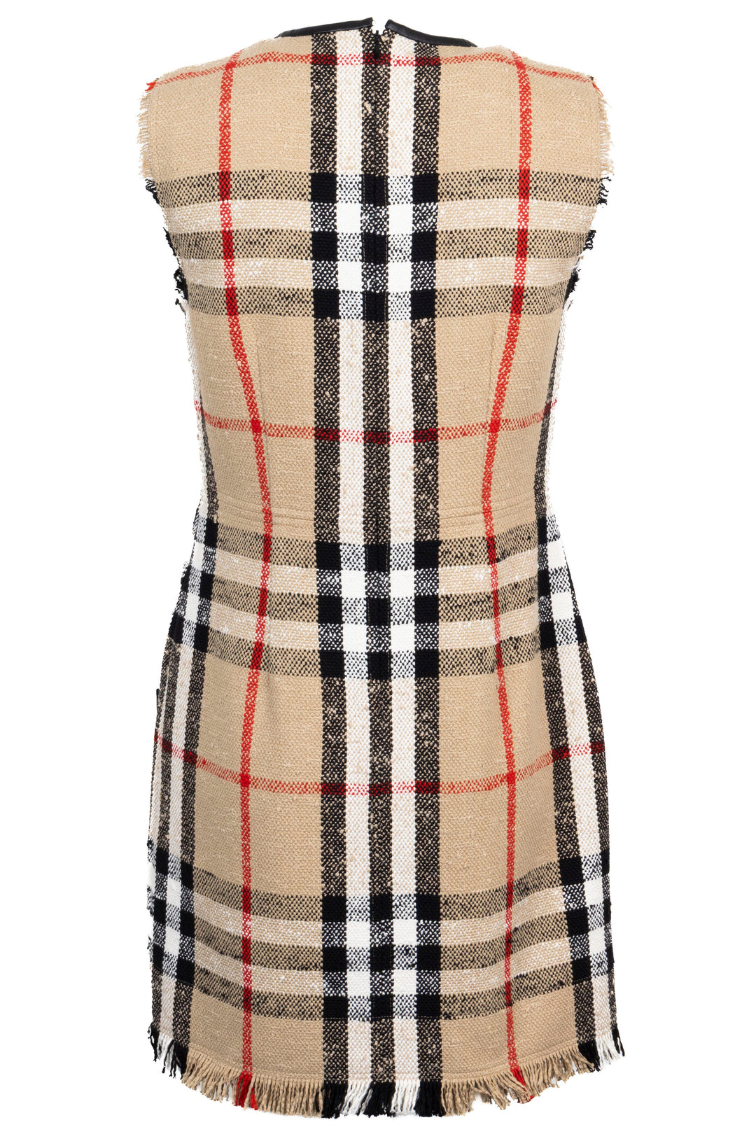 BURBERRY Macy Check Sleeveless Dress Cotton Beige