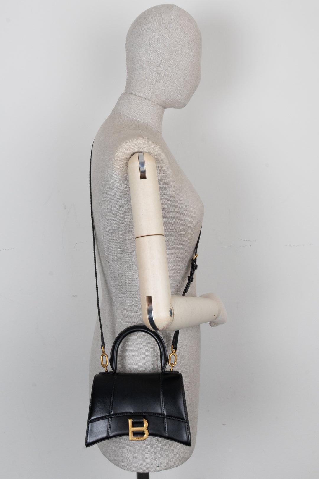 Sac à main BALENCIAGA Hourglass XS Noir