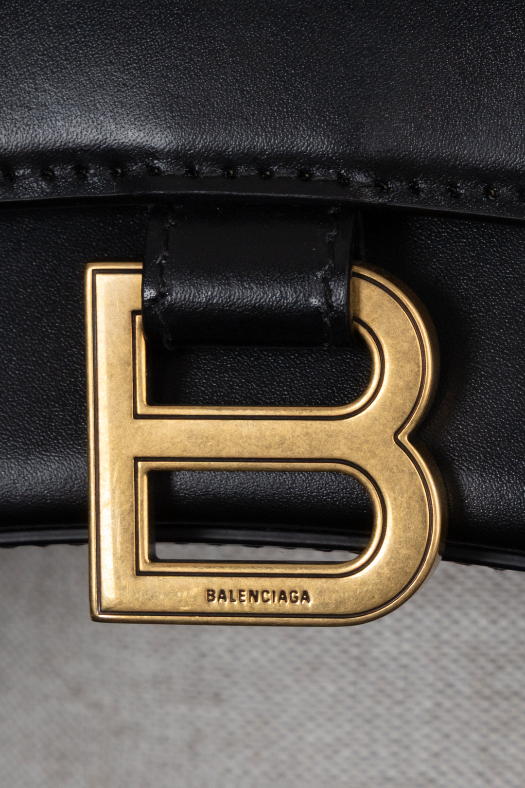 Sac à main BALENCIAGA Hourglass XS Noir