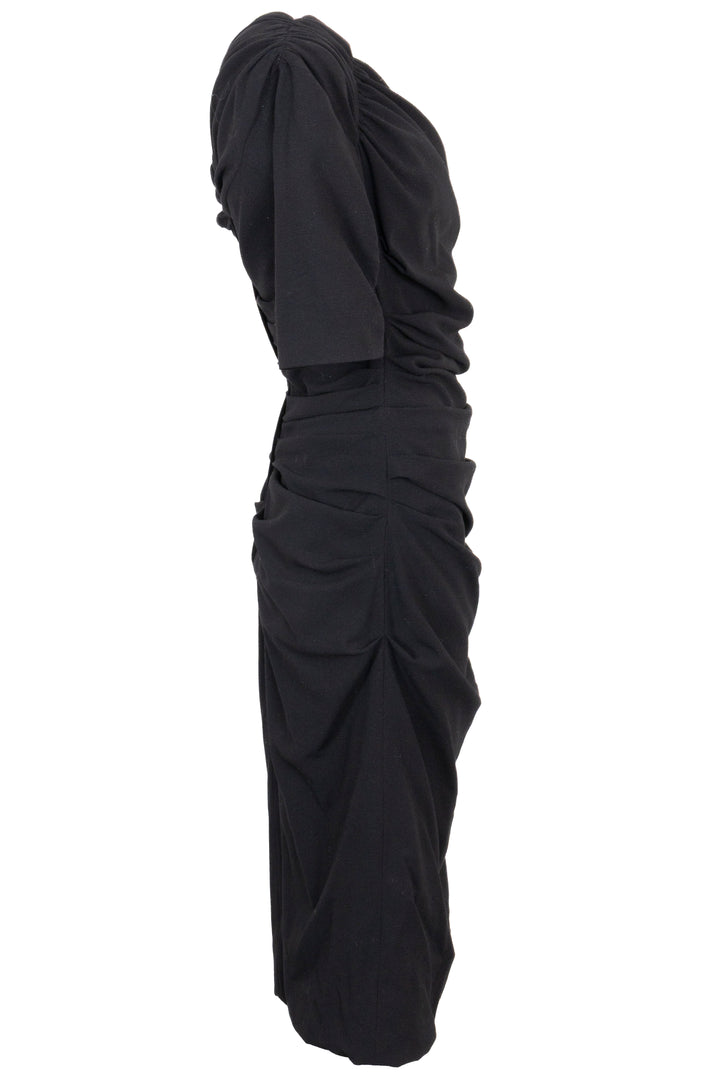 Robe à encolure bateau DOLCE & GABBANA en laine noire
