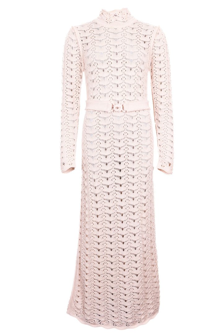 Robe longue en maille Concert ZIMMERMANN en laine beige