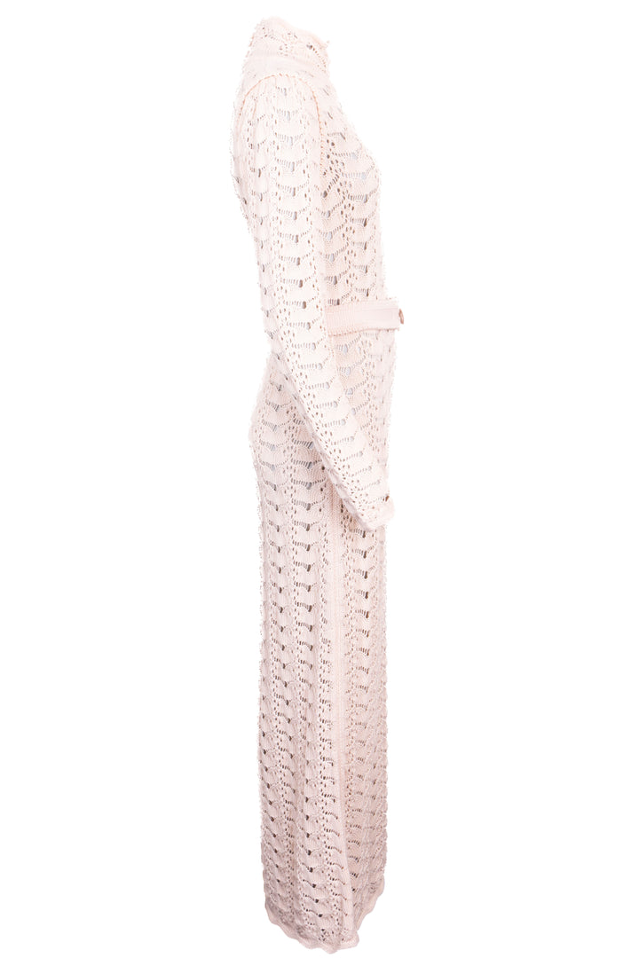 Robe longue en maille Concert ZIMMERMANN en laine beige