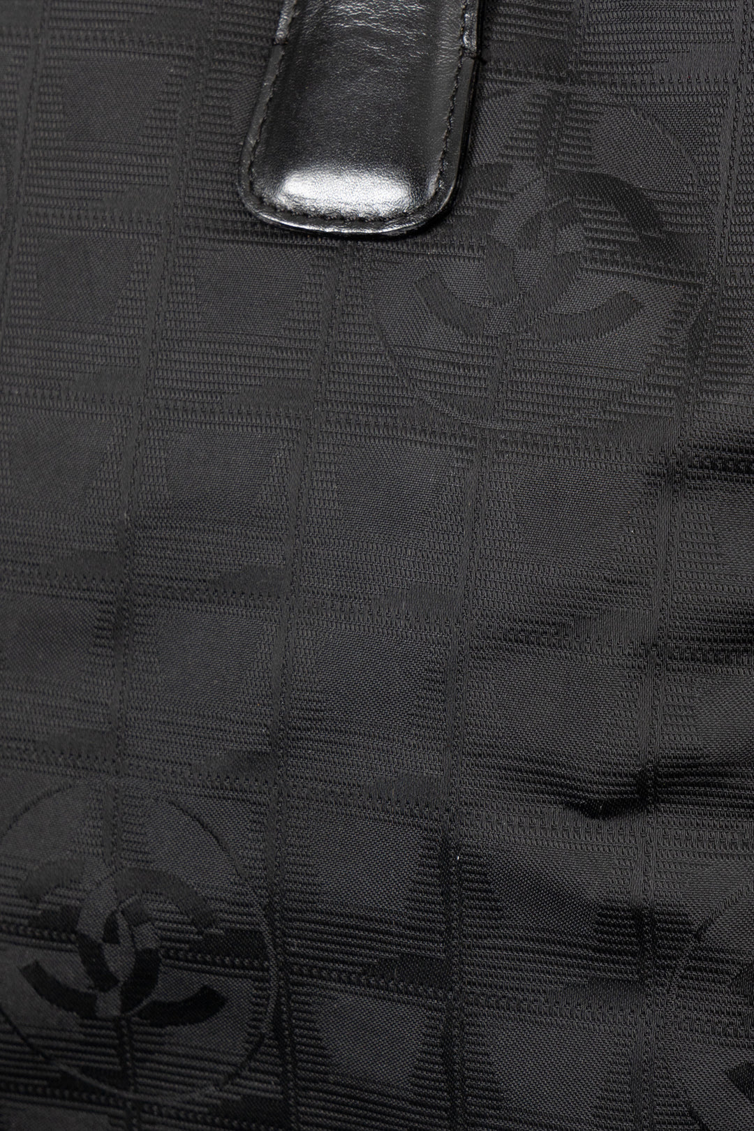 CHANEL New Travel Line Tote Bag Canvas Black