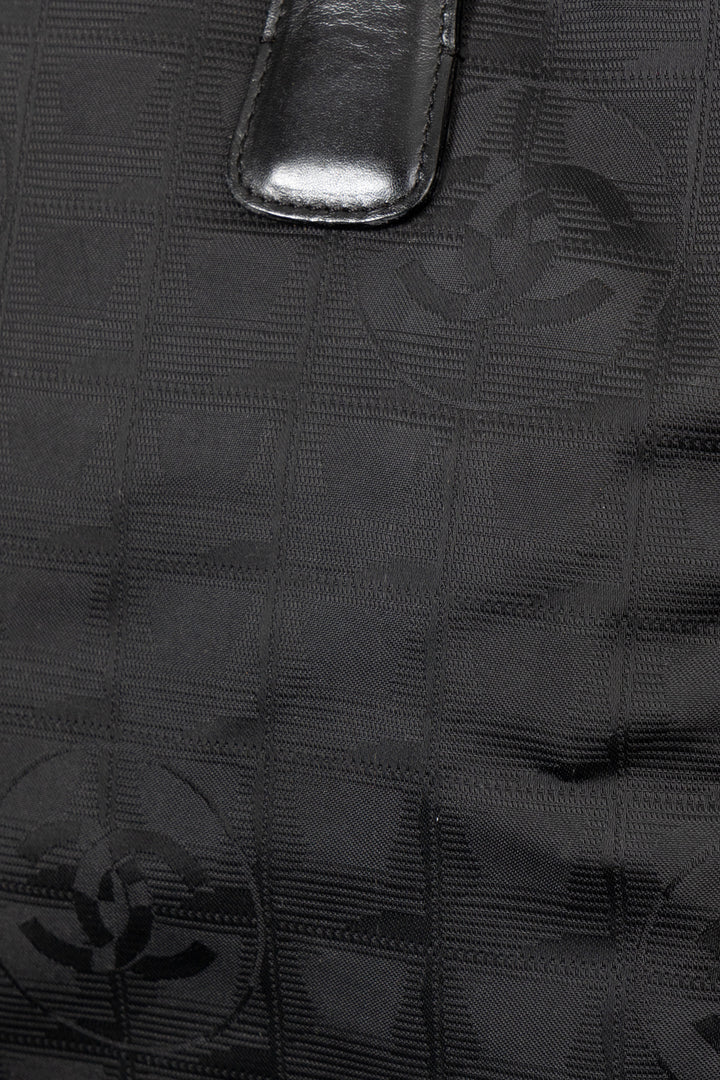 CHANEL New Travel Line Tote Bag Canvas Black