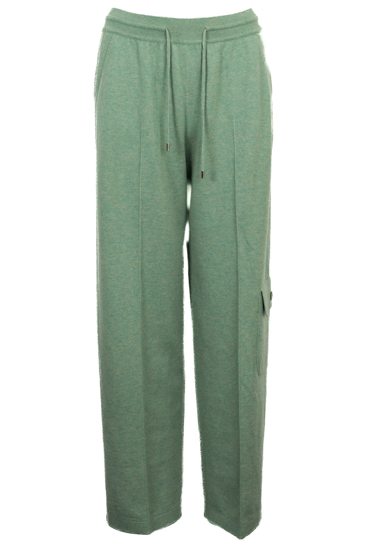 LORO PIANA Pantalon de jogging en maille cachemire menthe