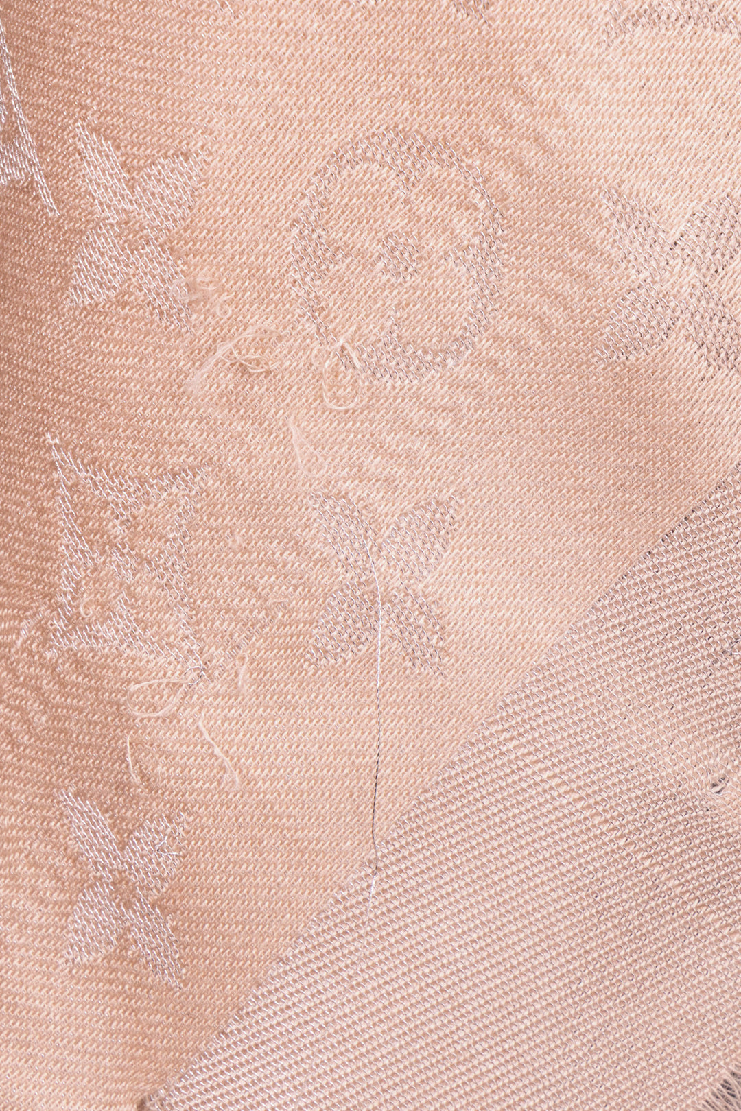 LOUIS VUITTON Fringed MNG Scarf Pink