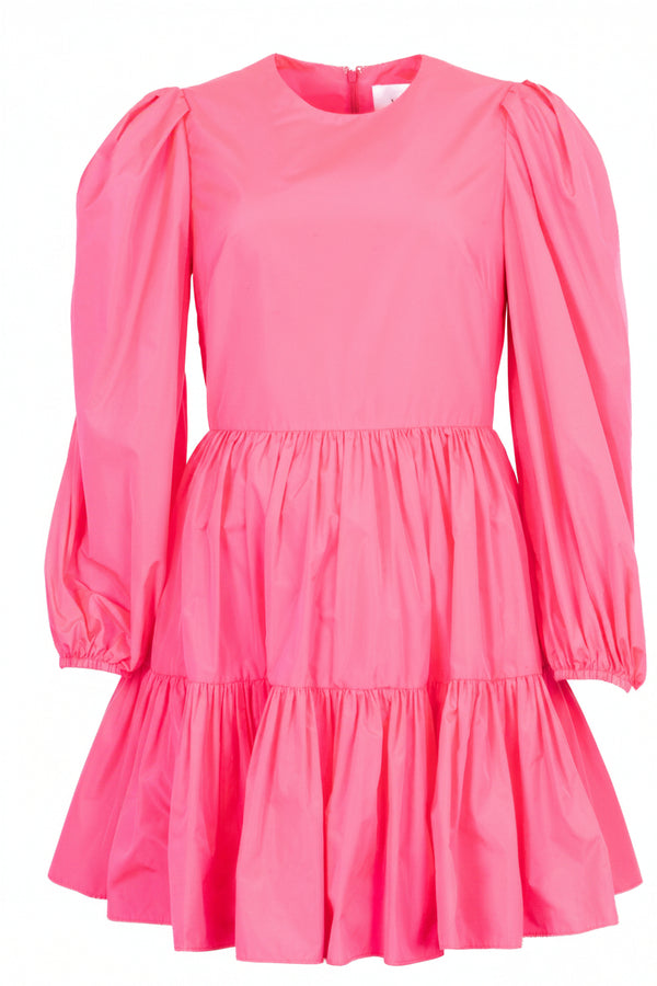 VALENTINO Midi Dress Neon Pink