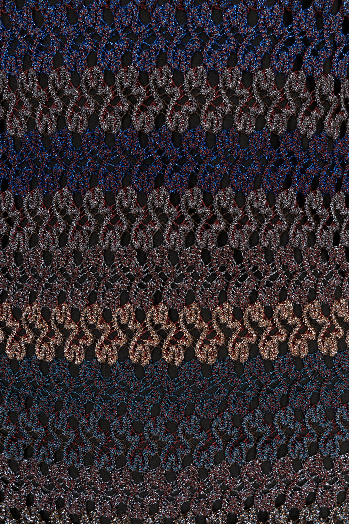 Robe longue à manches longues en lurex MISSONI multicolore