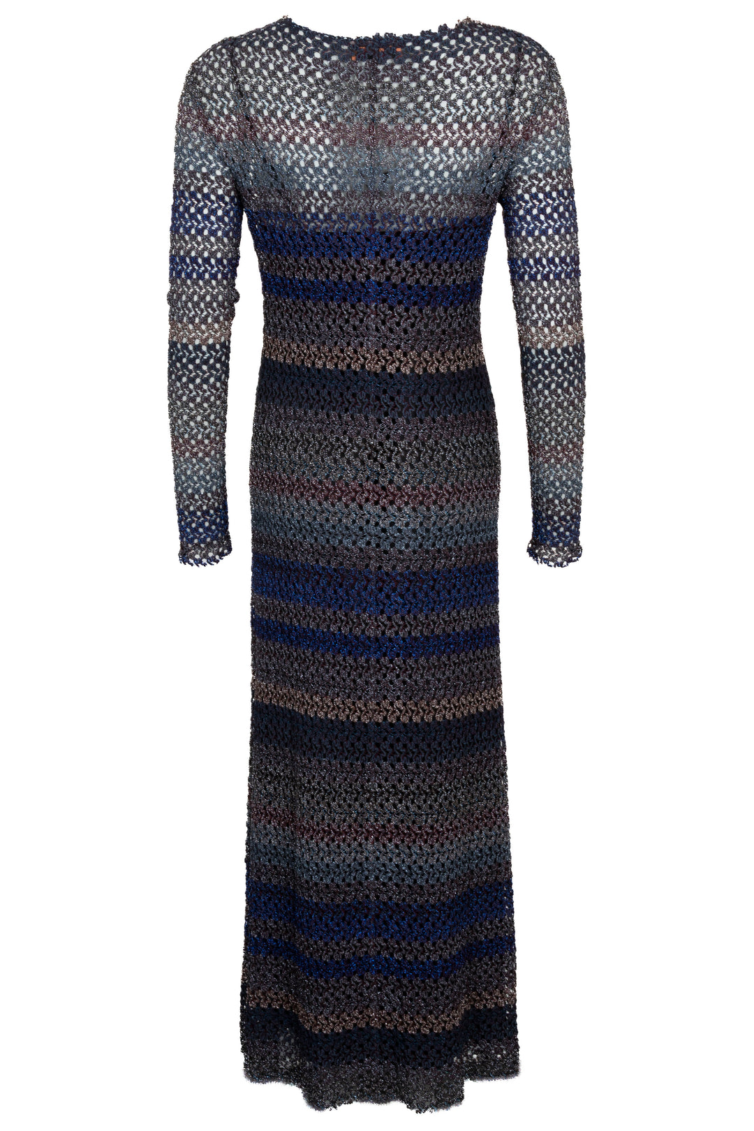 Robe longue à manches longues en lurex MISSONI multicolore