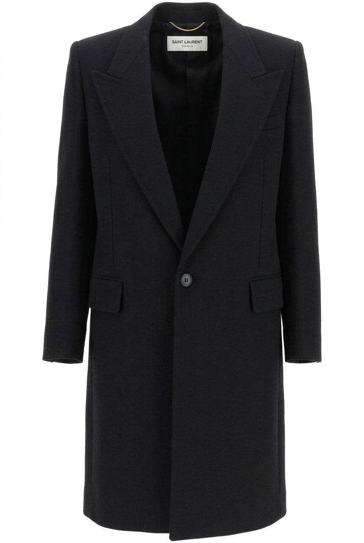 SAINT LAURENT 2019 Tailored Coat Wool Black