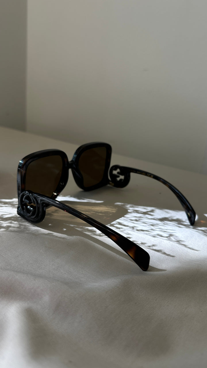 GUCCI GG1326S Sunglasses GG Interlocking Brown