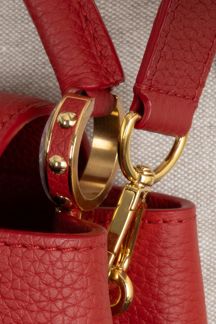 LOUIS VUITTON Mini Capucine Taurillon Scarlet Red