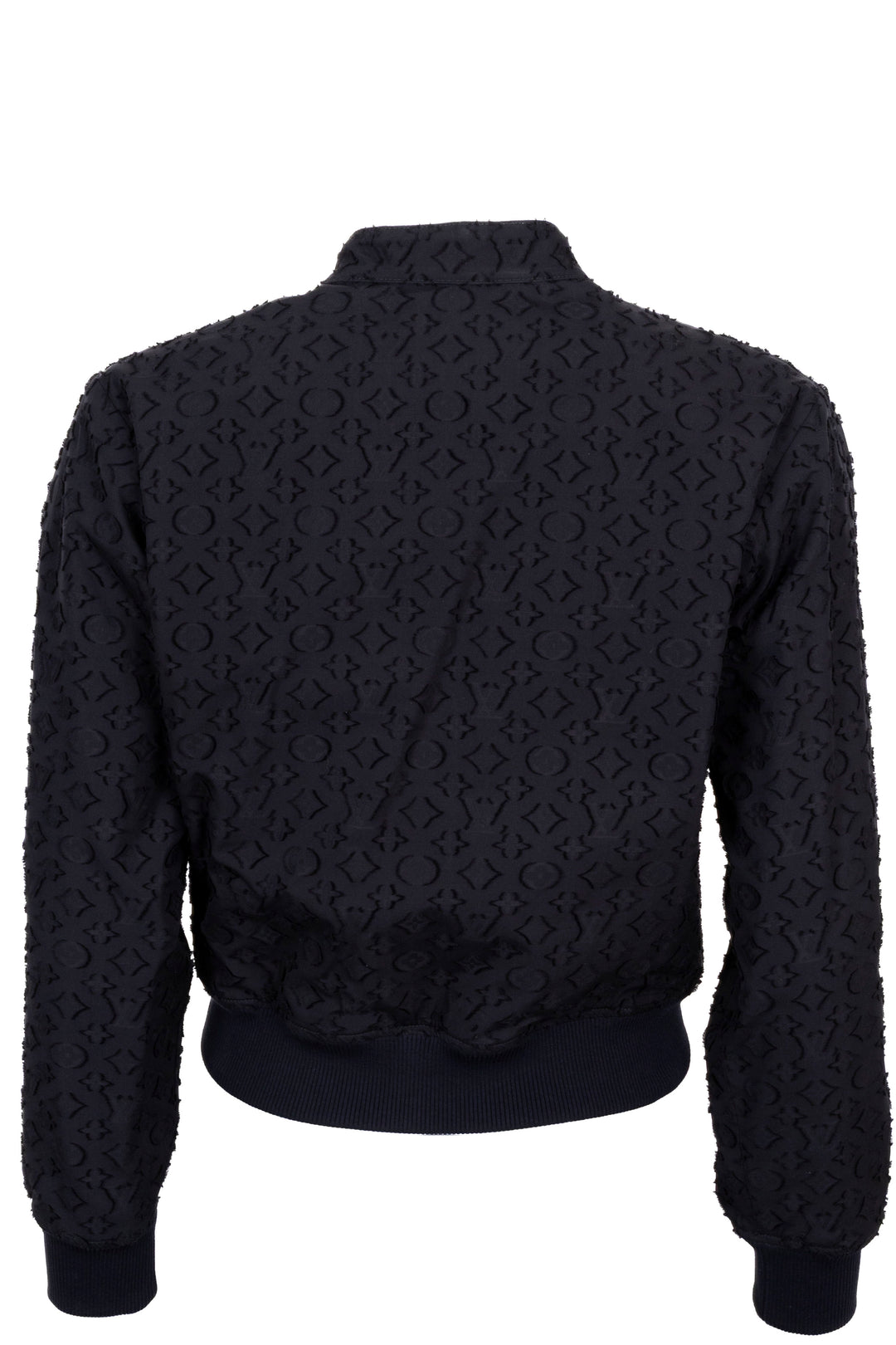 LOUIS VUITTON Structured Reversible Relief Bomber Jacket Cotton Black