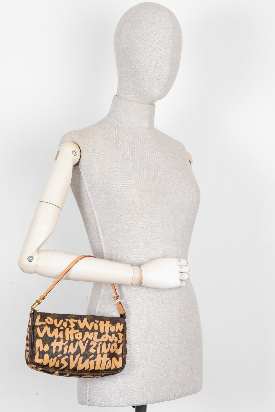 Pochette Accessoires LOUIS VUITTON x Stephen Sprouse en toile Monogram marron