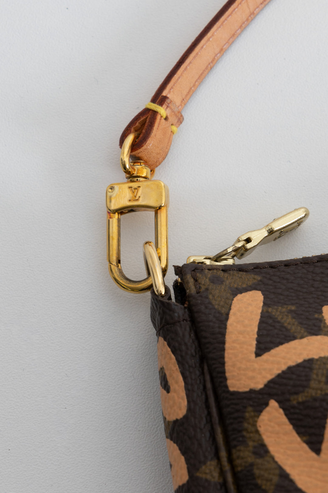 Pochette Accessoires LOUIS VUITTON x Stephen Sprouse en toile Monogram marron
