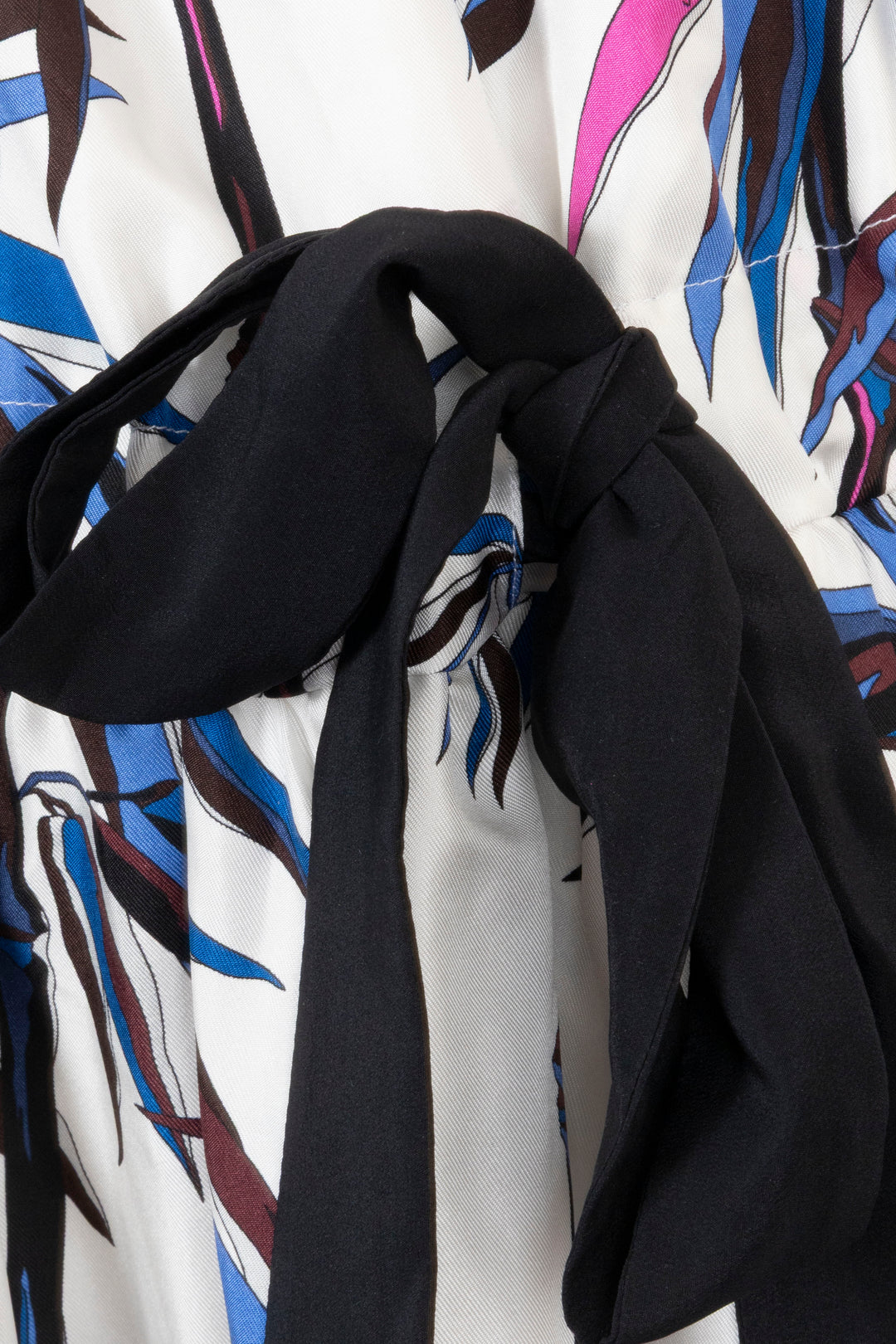 EMILIO PUCCI Bamboo Print Dress Silk Ivory Multicolor