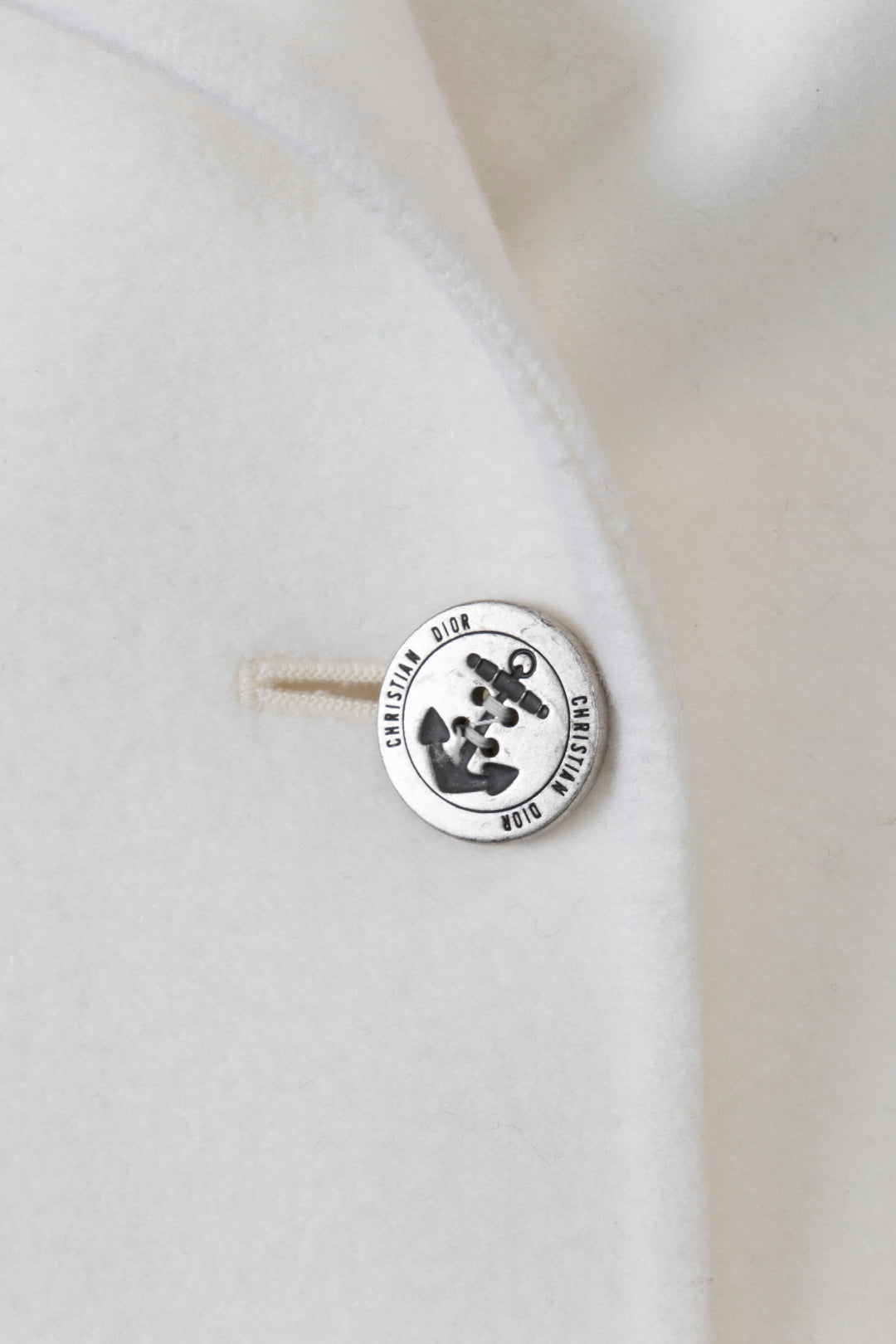 CHRISTIAN DIOR 2025 Cropped Belted Wool Jacket Ivory