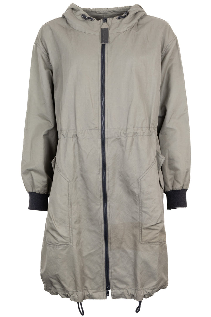BRUNELLO CUCINELLI Hooded Windbreaker Cotton Sage