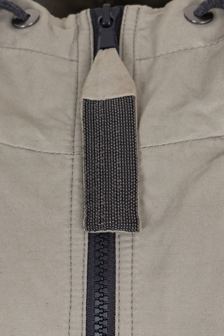 BRUNELLO CUCINELLI Hooded Windbreaker Cotton Sage
