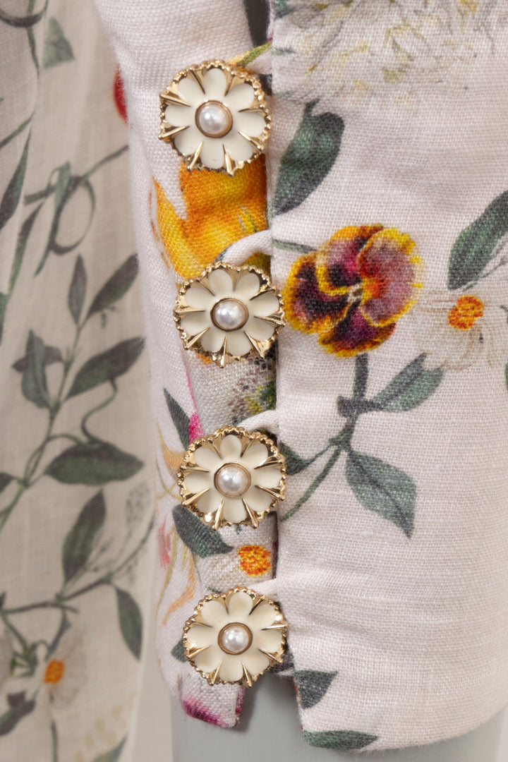 ZIMMERMANN Flower Print Maxi Dress Multicolor White