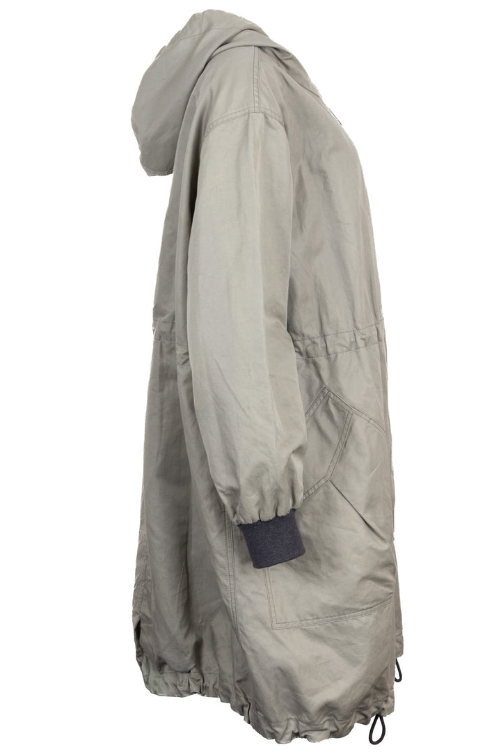 BRUNELLO CUCINELLI Hooded Windbreaker Cotton Sage