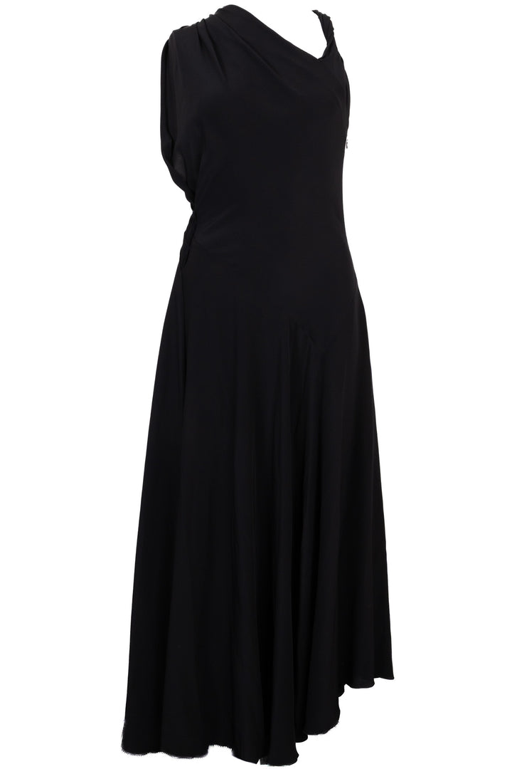 VICTORIA BECKHAM Asymmetric Dress Black Silk