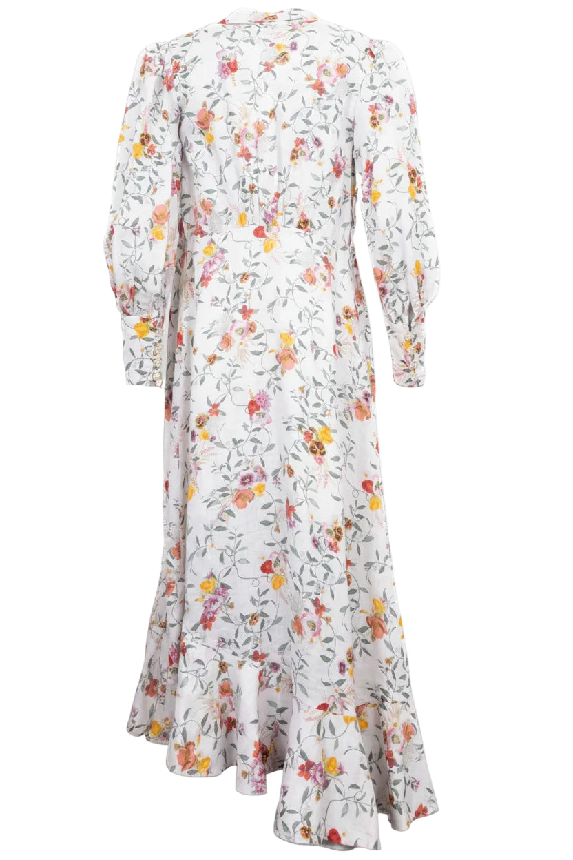 ZIMMERMANN Flower Print Maxi Dress Multicolor White