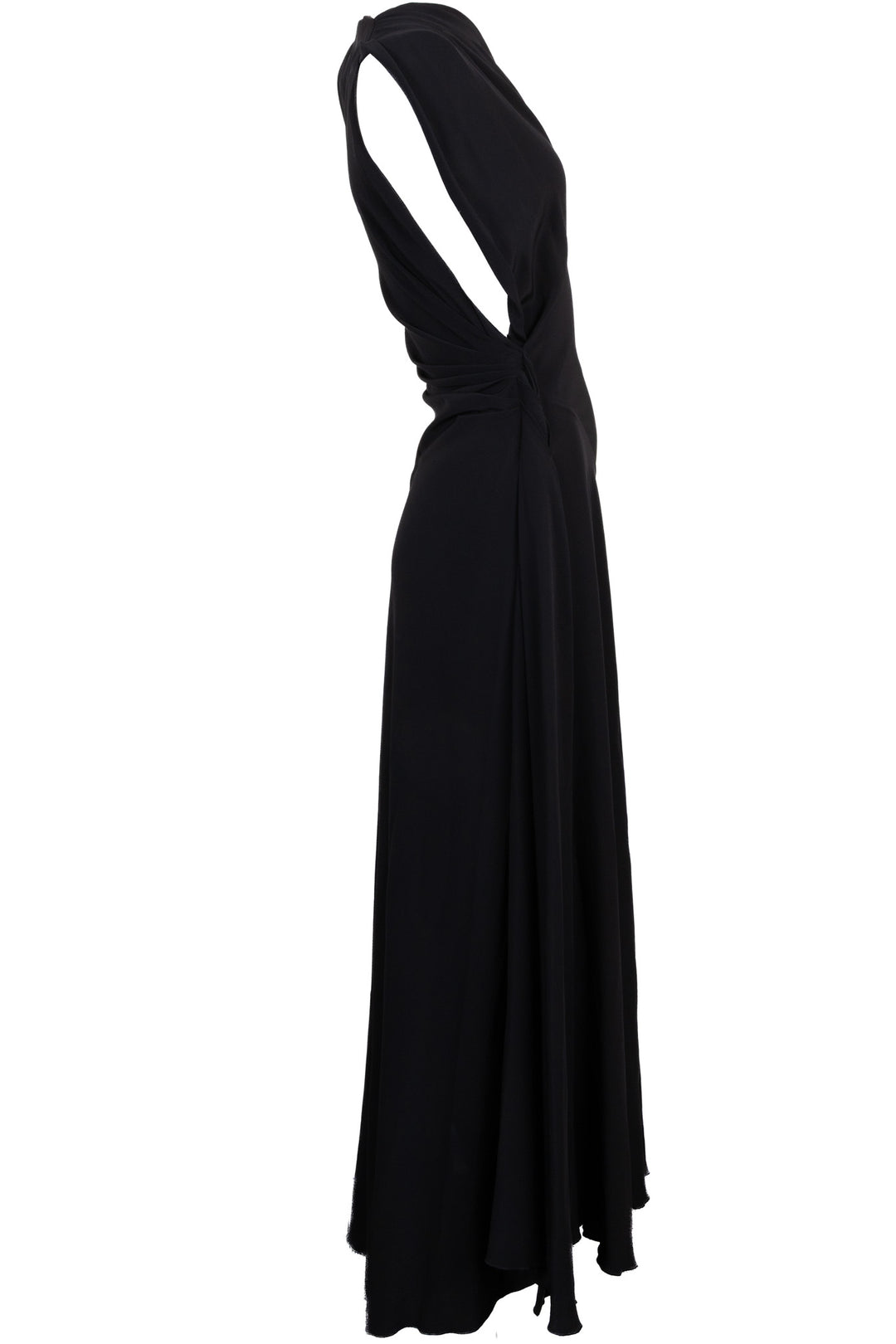 VICTORIA BECKHAM Asymmetric Dress Black Silk