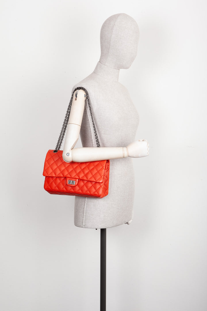 CHANEL Reissue 2.55 Stitch It Flap Bag Red