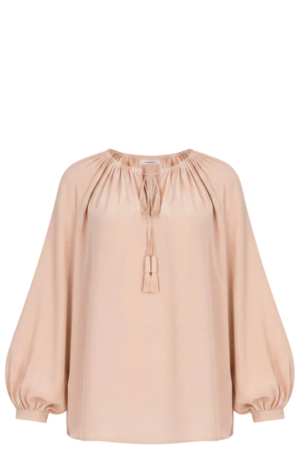 SAINT LAURENT Blouse en soie nude