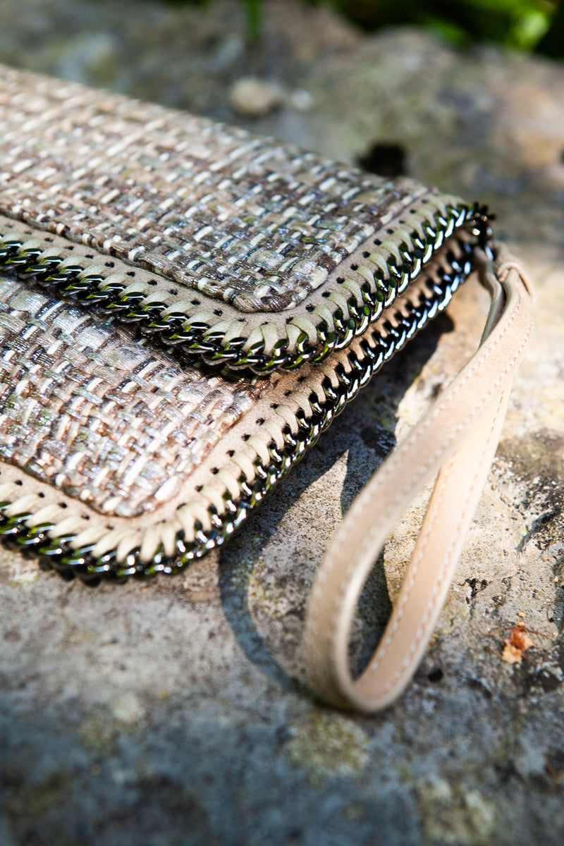 STELLA MCCARTNEY Fold Over Falabella Clutch Boucle