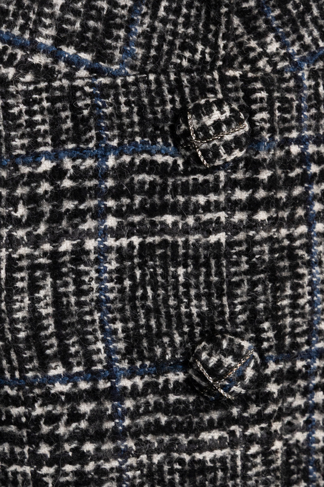 CHANEL 2007 Houndstooth Blazer Wool Black White
