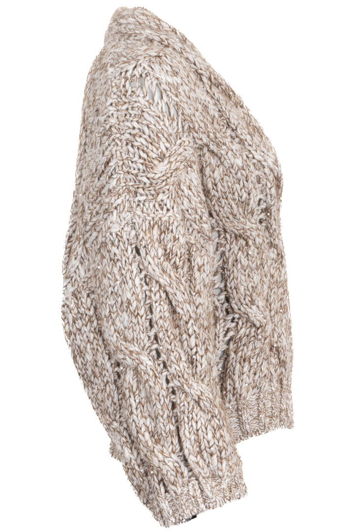 BRUNELLO CUCINELLI One Button Chunky Knit Wool White