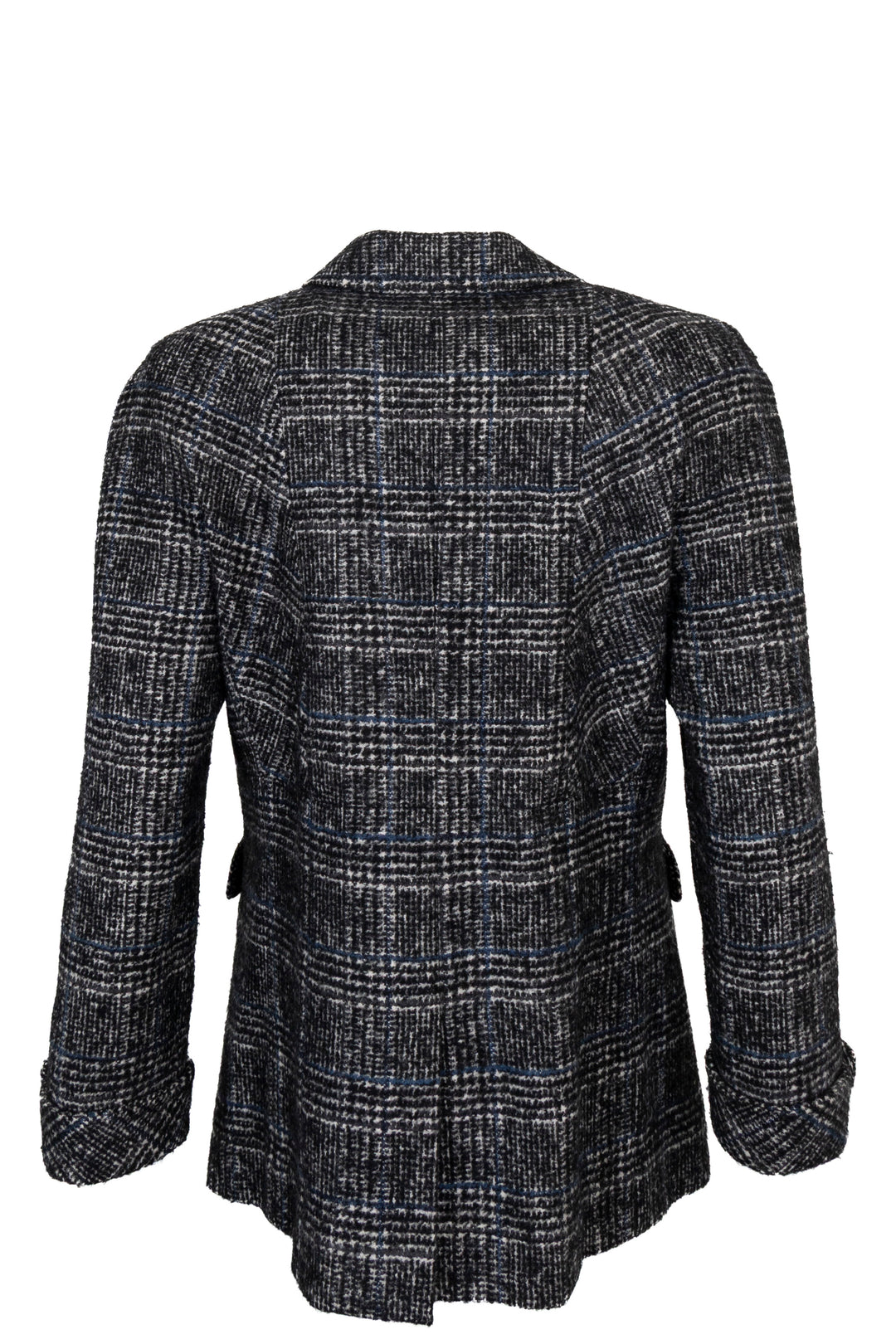 CHANEL 2007 Houndstooth Blazer Wool Black White