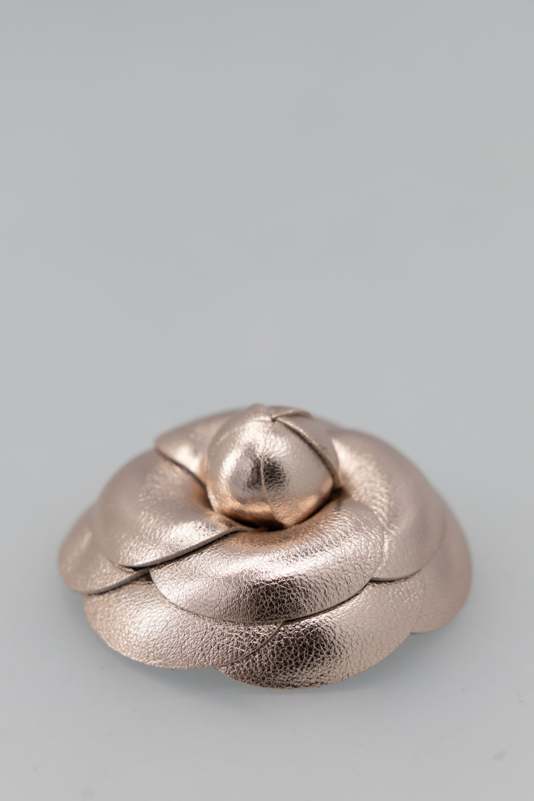 CHANEL Camellia Brooch Leather Pink