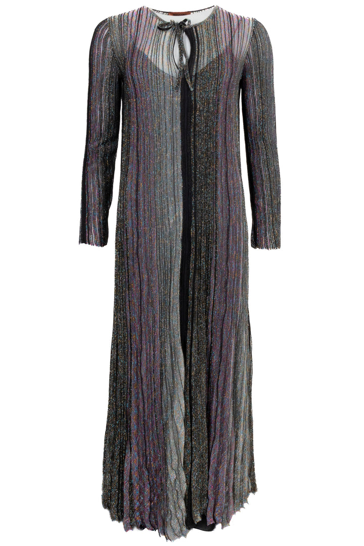 MISSONI Long Sleeved Maxi Dress Black Green