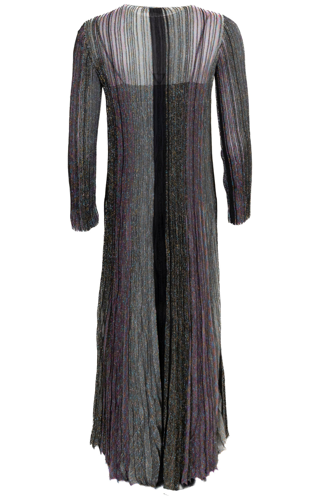 MISSONI Long Sleeved Maxi Dress Black Green